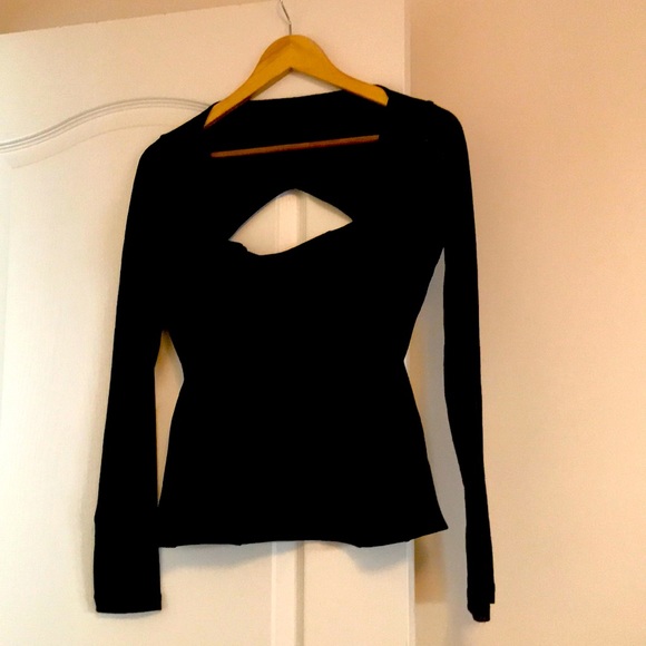 Ohdd black elegant top transparent sleeves size 10 - Picture 1 of 6